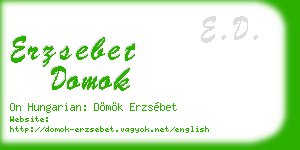 erzsebet domok business card