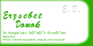 erzsebet domok business card